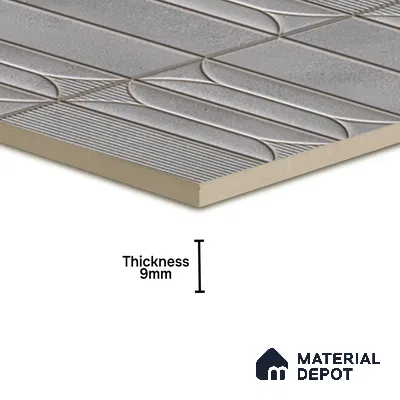 Faux Subway  Tile TL 07239 B Boat 1006 1 ft x 1 ft Ceramic Glossy Finish - 9 mm  | 2 mm Spacer is Mandatory | Please Expect a Slight Variation of Pattern (Sample)